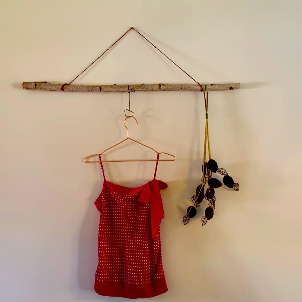 Red polka dot camisole